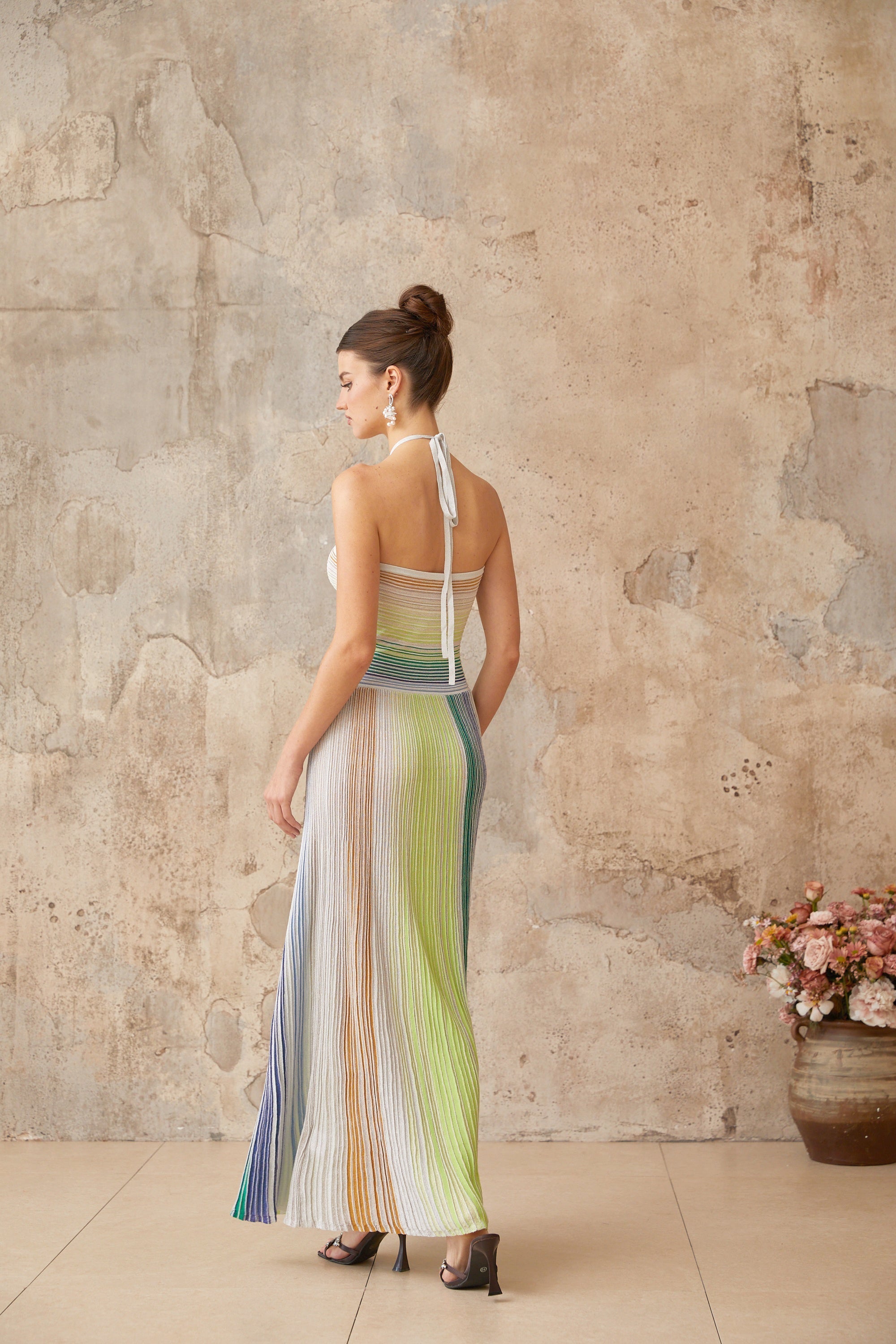 Selin | Ombre Strickträgerkleid