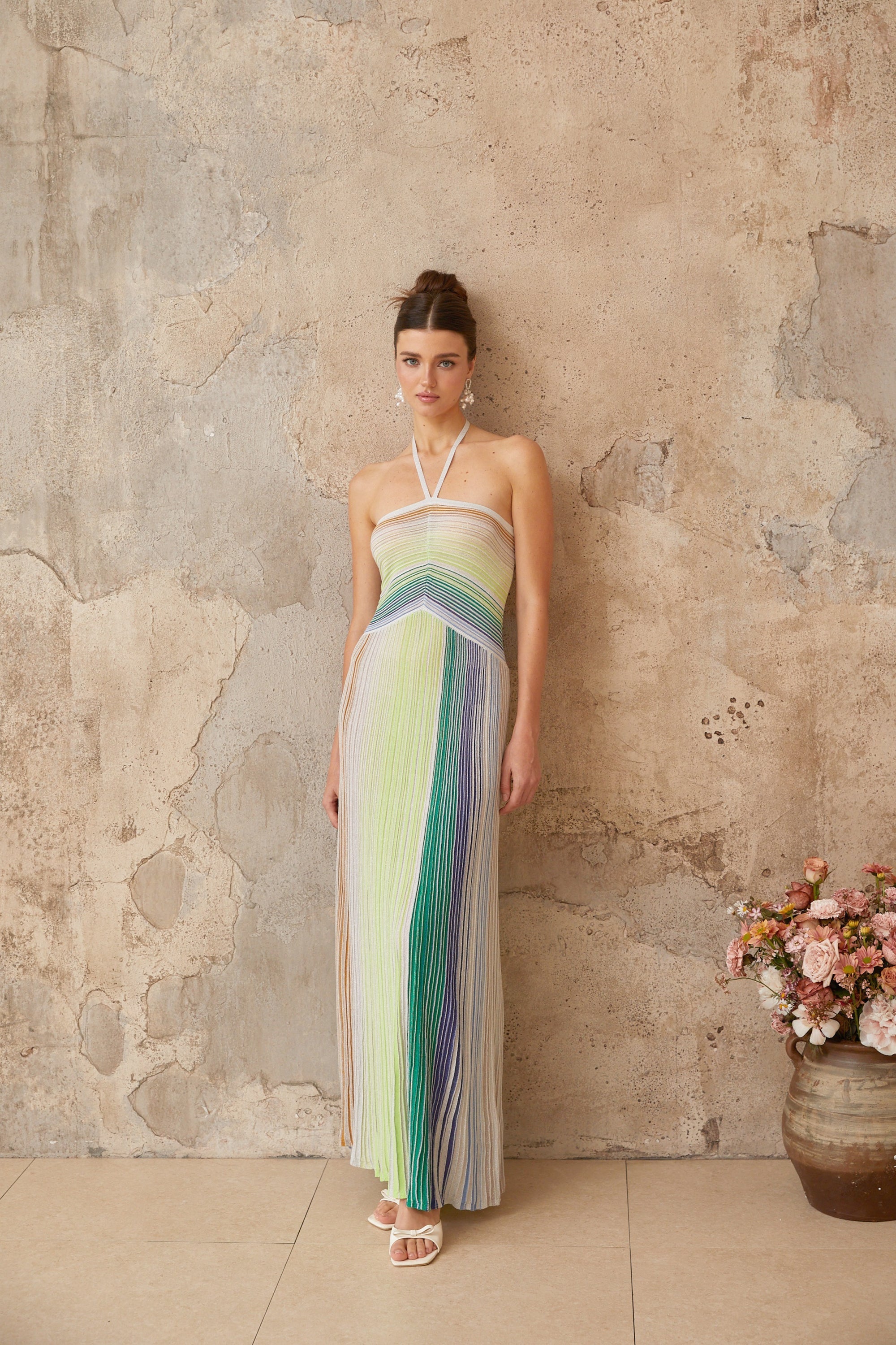 Selin | Ombre Strickträgerkleid