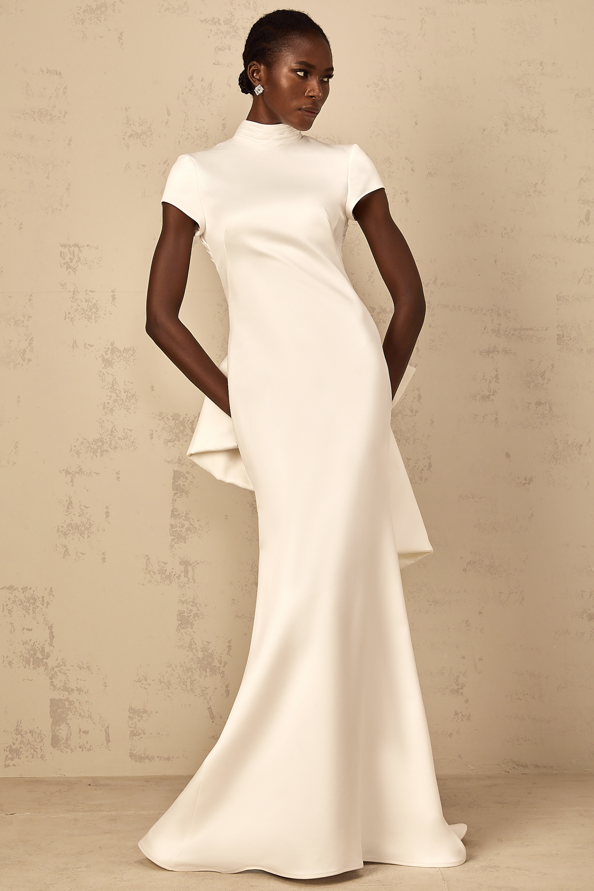 Anelis | Statement-Schleife Meerjungfrau-Maxikleid