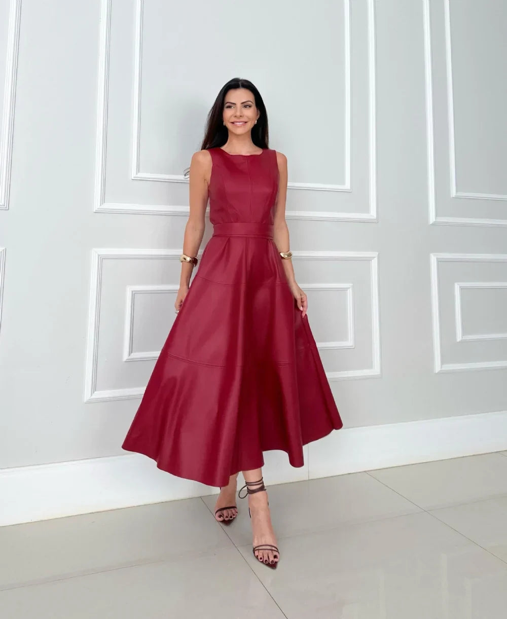 Sylvia | Modisches Damenkleid, Midilänge & chic