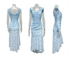 Charleigh | blaues Kleid mit floralem Glockenblumen-Design