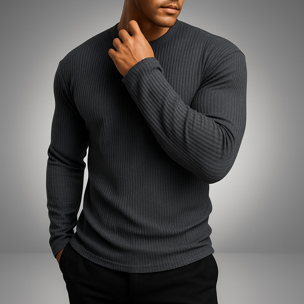 Harvey | Gerippter Strickpullover
