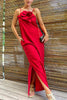 Qincy | Spaghetti-Träger Kleid mit 3D-Blume