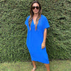 Fiena | T-Shirt-Kleid mit V-Ausschnitt in Übergröße