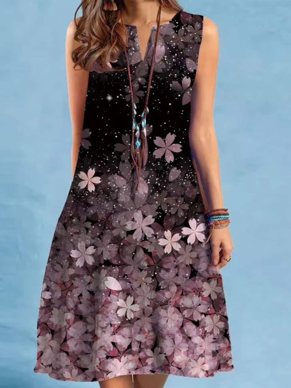 Eloise | Stilvolles Vintage Sommerkleid mit V-Ausschnitt