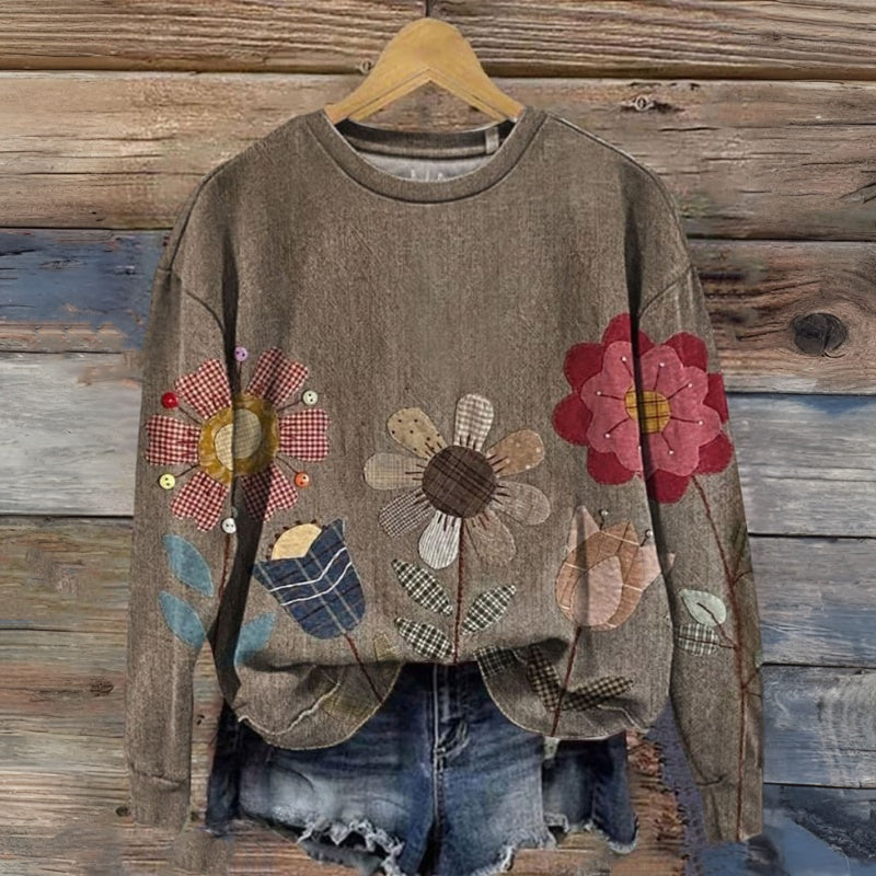 Ariella | Vintage Sweatshirt mit Blumenmuster