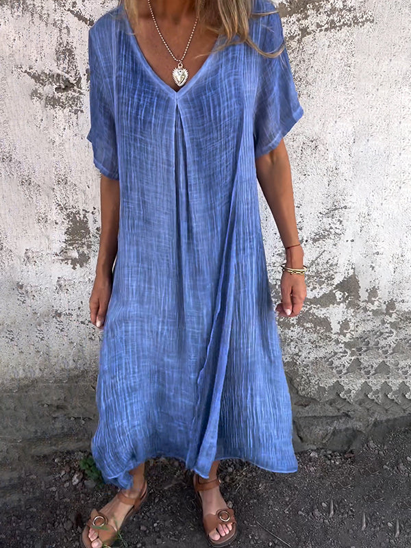 Nova | Bequemes V-Ausschnitt-Kleid mit losem Schnitt
