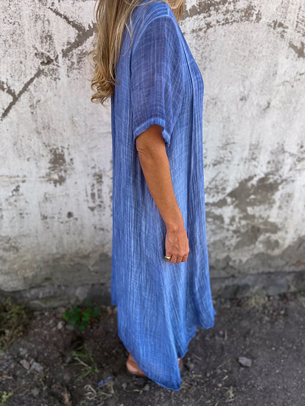 Nova | Bequemes V-Ausschnitt-Kleid mit losem Schnitt
