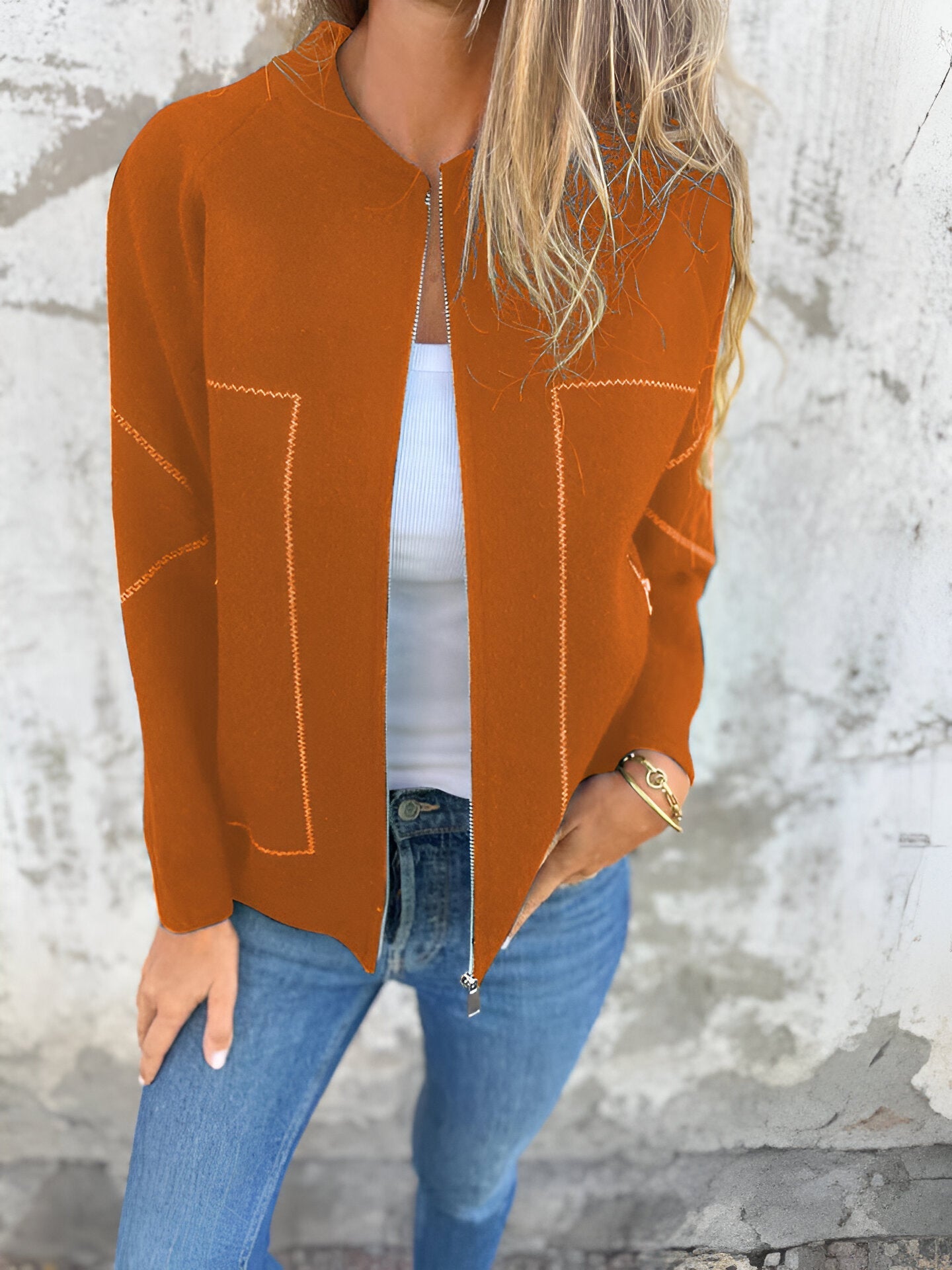 FRE™ | stylische Jacke - Orange / S