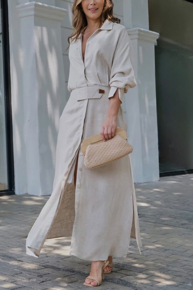 Niana | Luftiges Maxikleid aus Leinen & Baumwolle