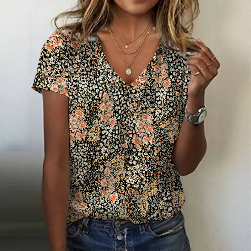 Betsy | elegantes T-Shirt im Vintage-Stil mit Blumendruck