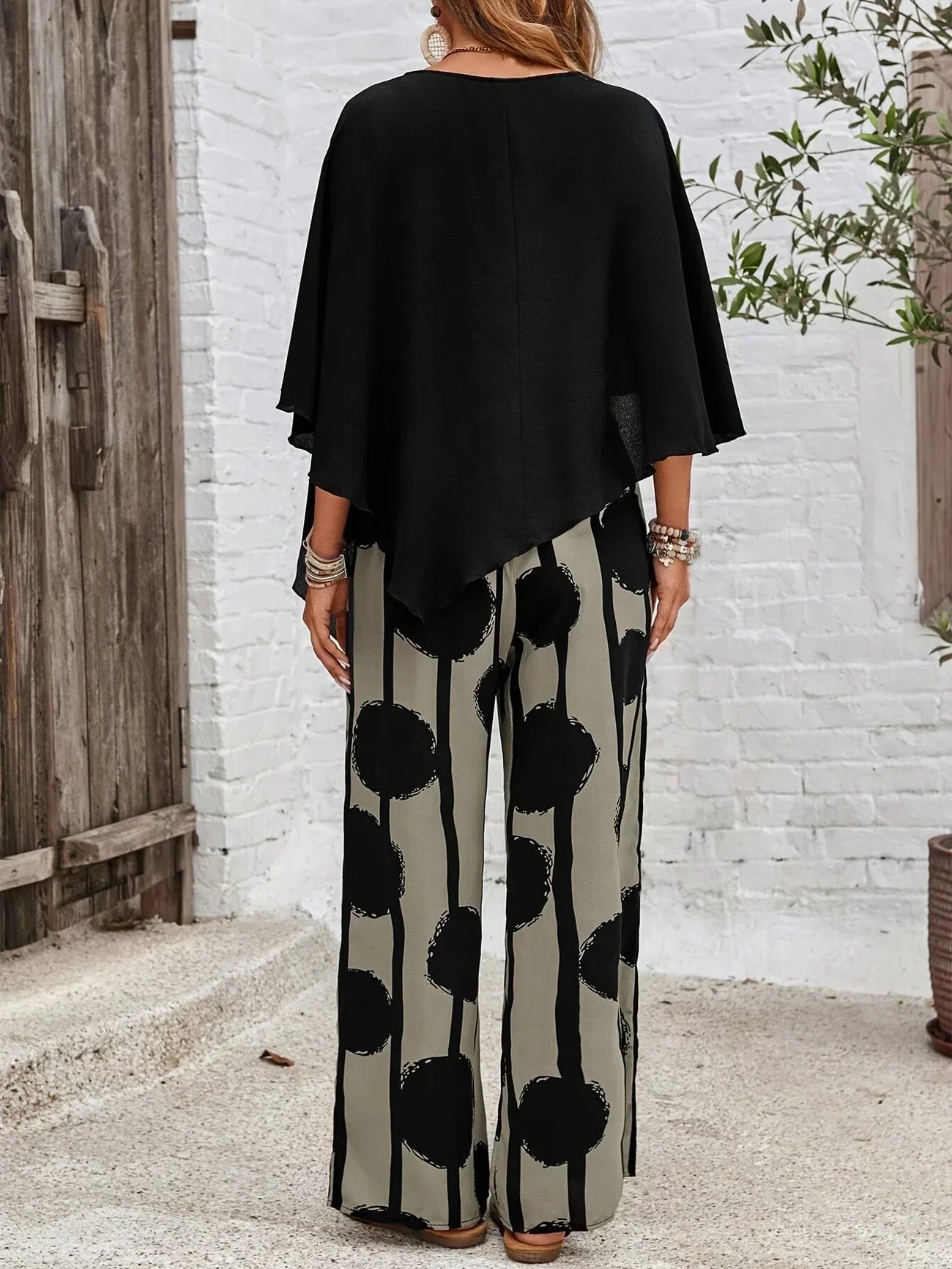 Makayla™ | Modisches asymmetrisches Damenoberteil mit Hose