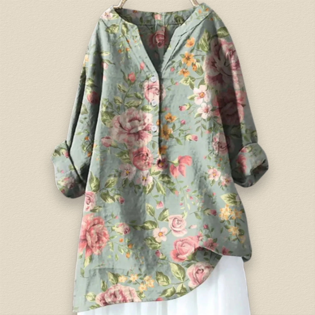 Cam | Blumige lange Bluse