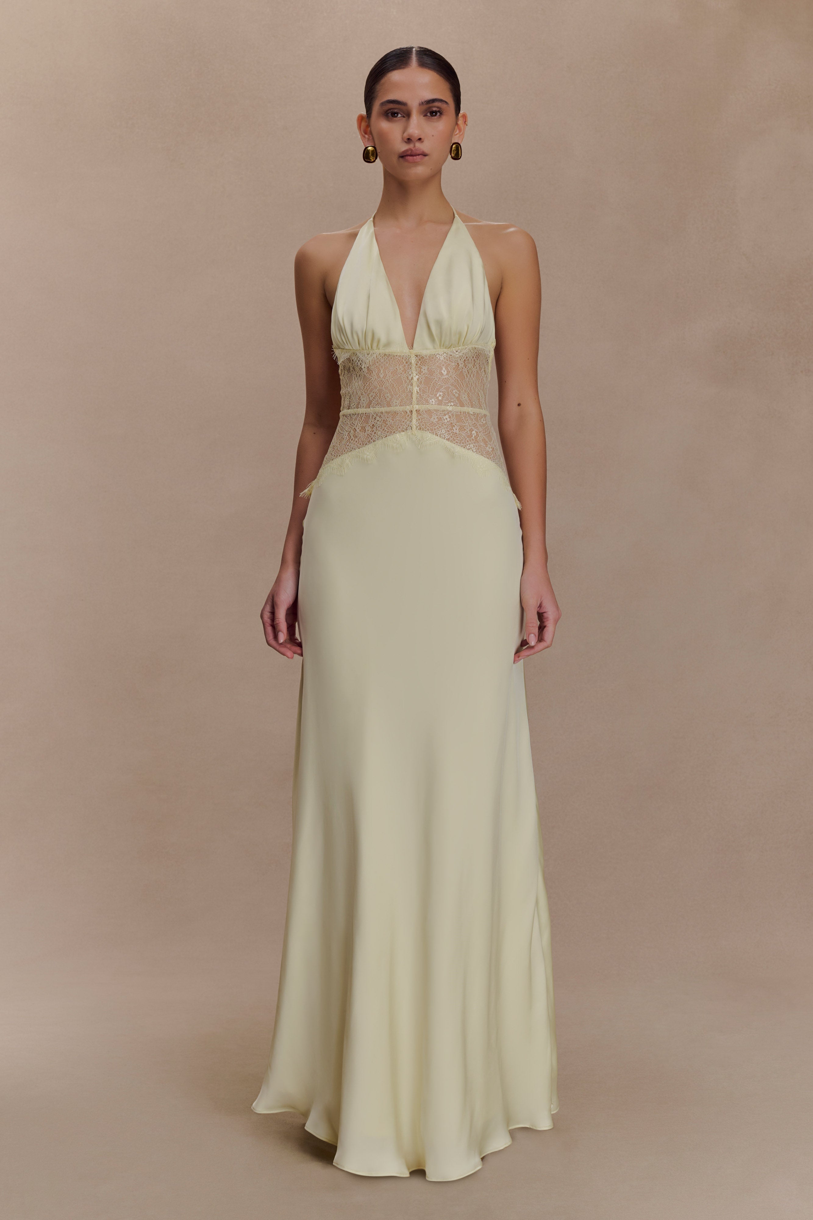 Agnes™ | Elegantes Maxikleid aus Satin und Spitze