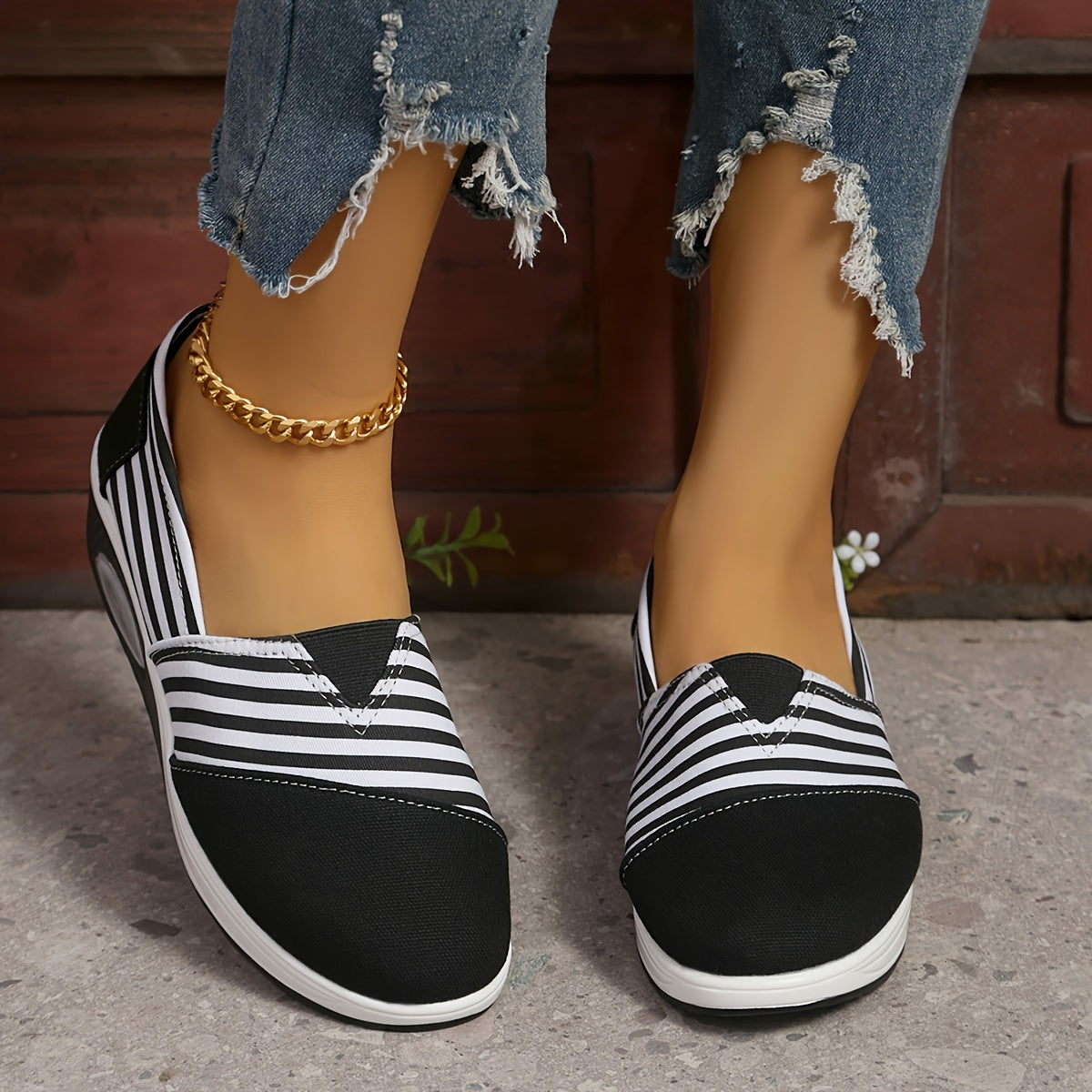 Kasty | Gestreifte orthopädische Schuhe