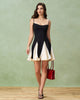 Zia | Schwarzes Slip-Minikleid