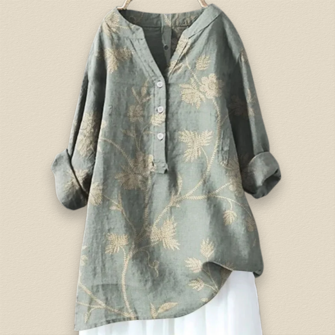 Cam | Blumige lange Bluse