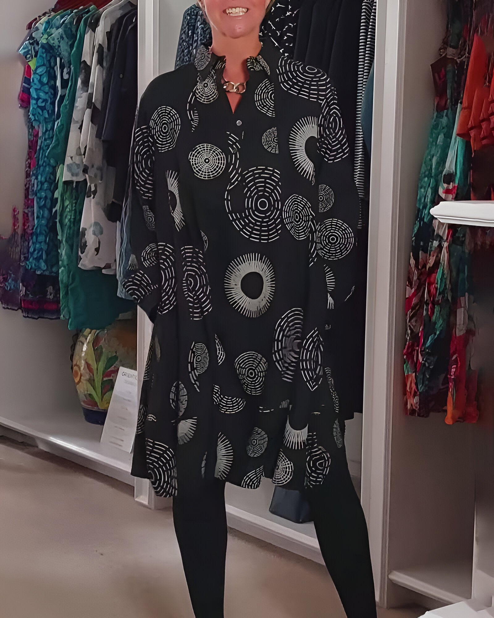 Rosie | Kleid für Damen mit geometrischen Formen, trendy & edel