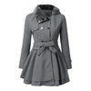 Yelena | Veganer Trenchcoat mit Stil - Grau / S