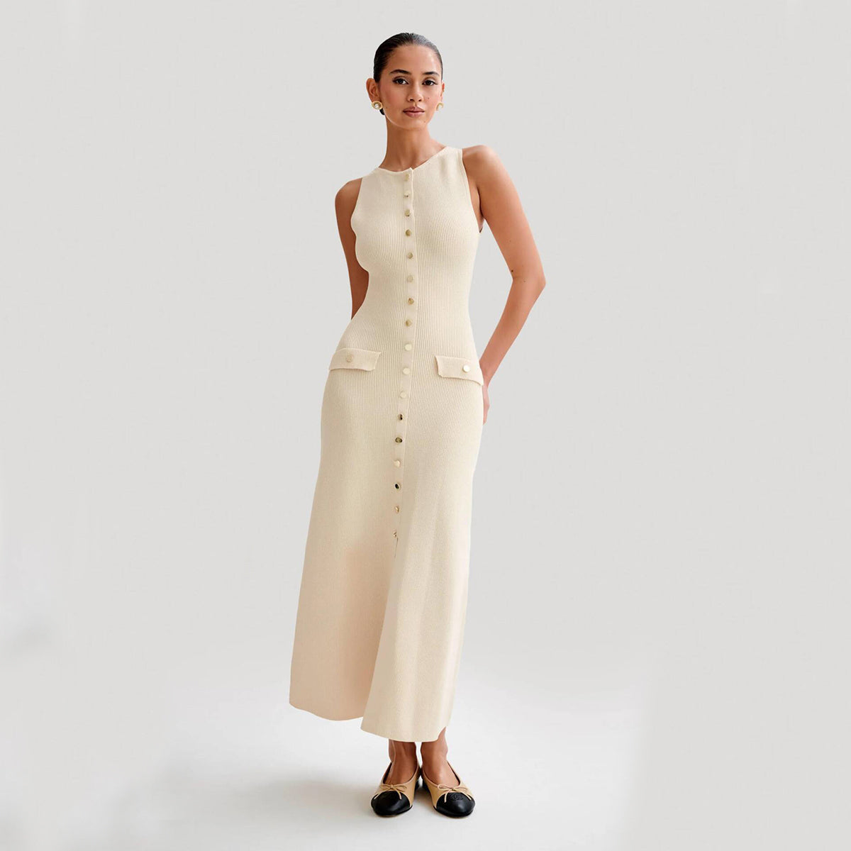 Sophie | Feminin und leichtes ärmelloses Netzkleid