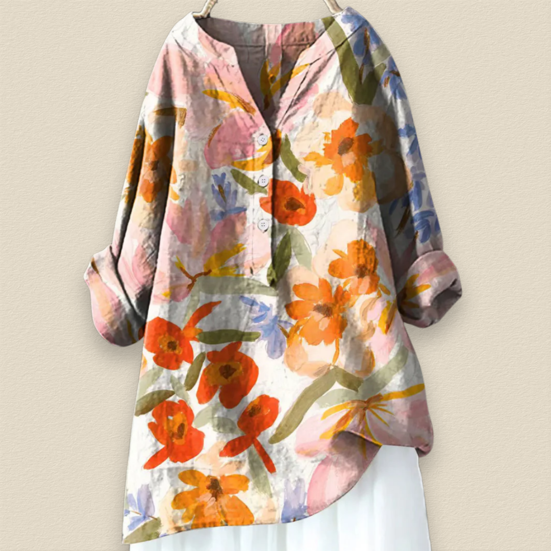 Cam | Blumige lange Bluse