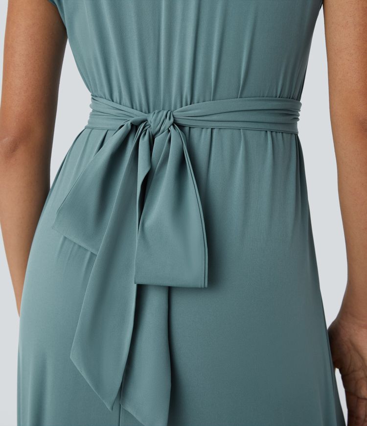 Ella | modisches Wickelkleid mit hoher Taille für Damen