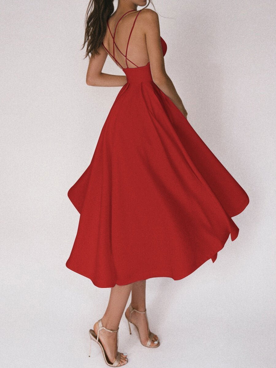 Khlea | Fließendes Maxikleid mit gekreuztem Rücken