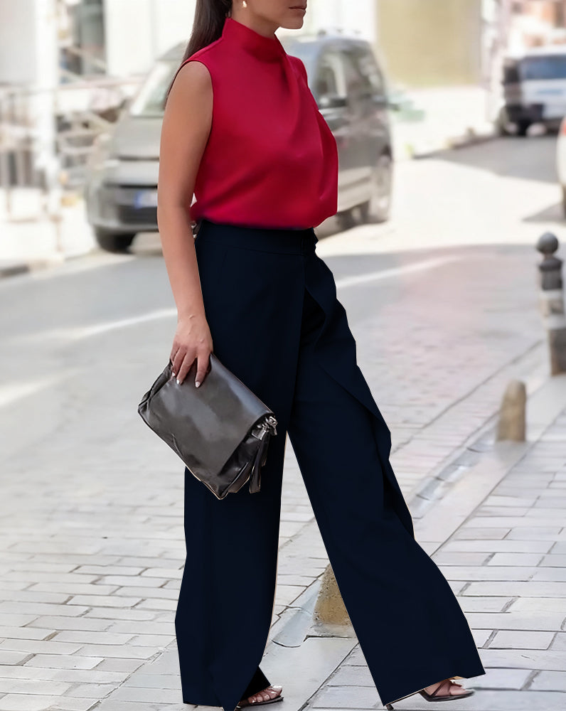 Rita | Asymmetrische Hose mit weitem Bein