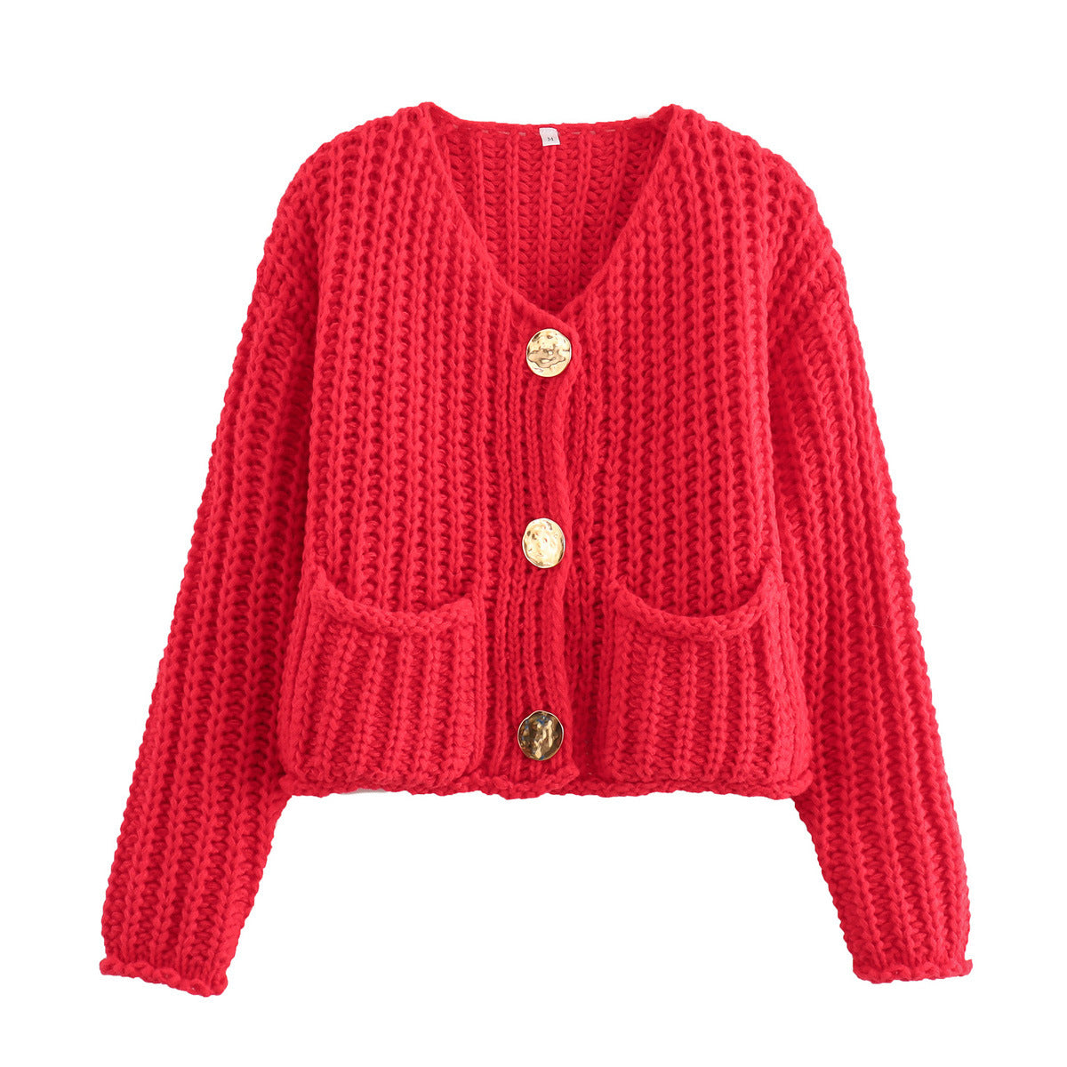 Mira™ - Modische Strickjacke - Rot-Orange / S