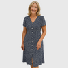Lydia | zeitloses Kleid mit Knopfleiste und femininem V-Ausschnitt für Damen
