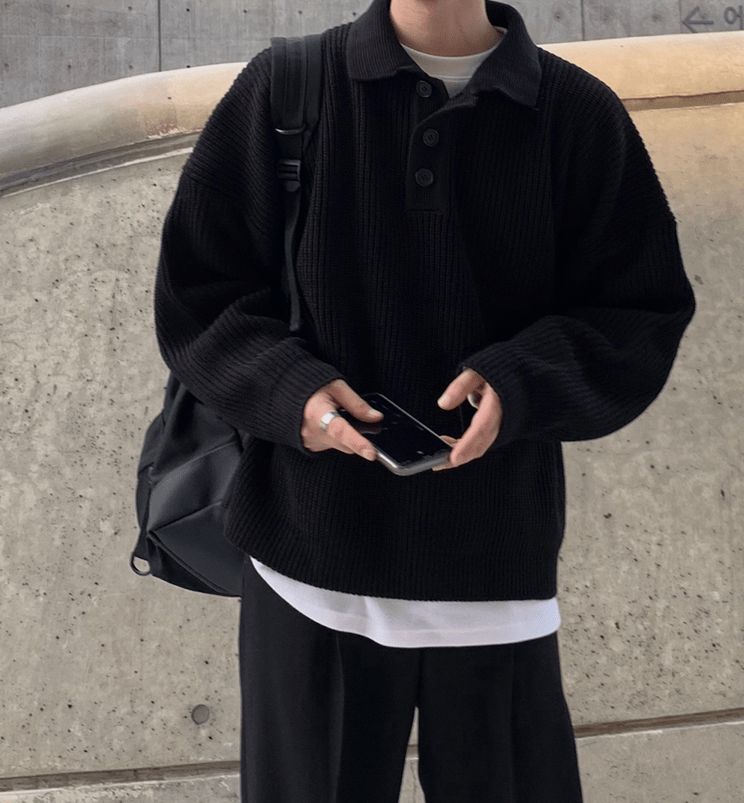 Leonard | Gestrickte Strickjacke mit Knopfleiste