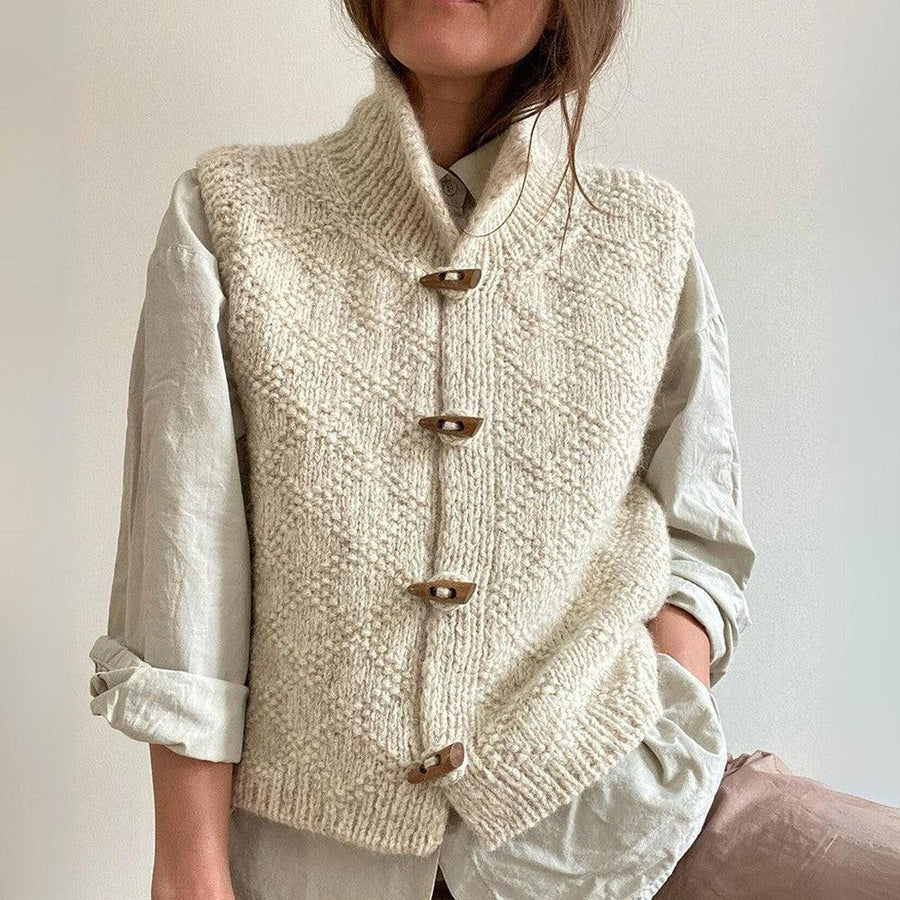 Noreen | Luftige ärmellose Strickjacke