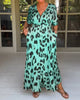 Katyah | Schickes Maxikleid mit wildem Leopardenmuster