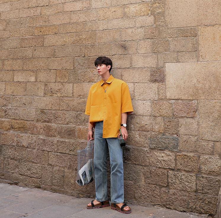 Hadrien | Halbarm-Hemd im Minimalistischen Stil