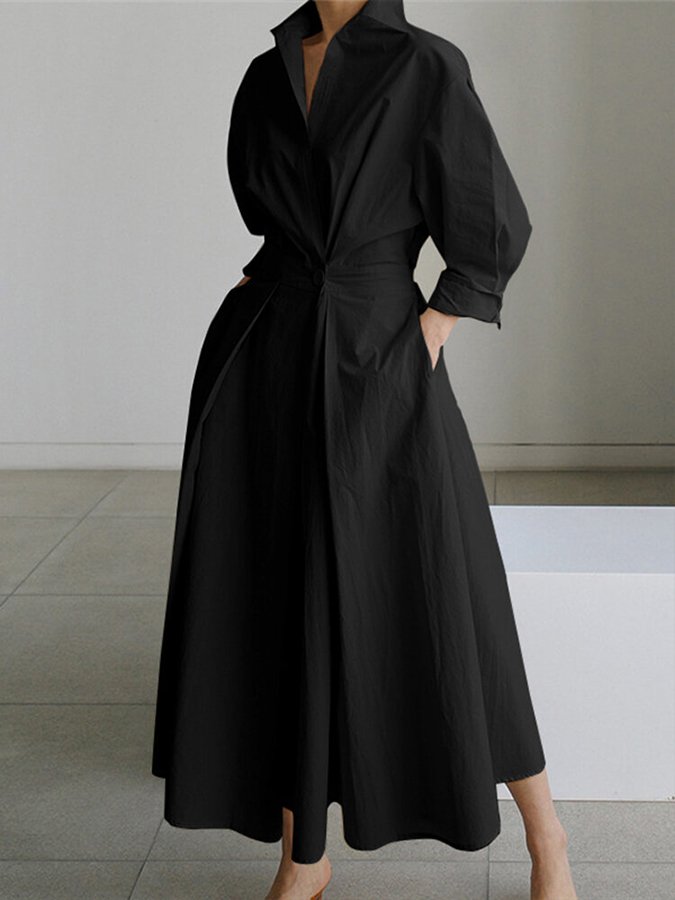 Geneviève| Elegantes Maxikleid mit fließendem Schnitt