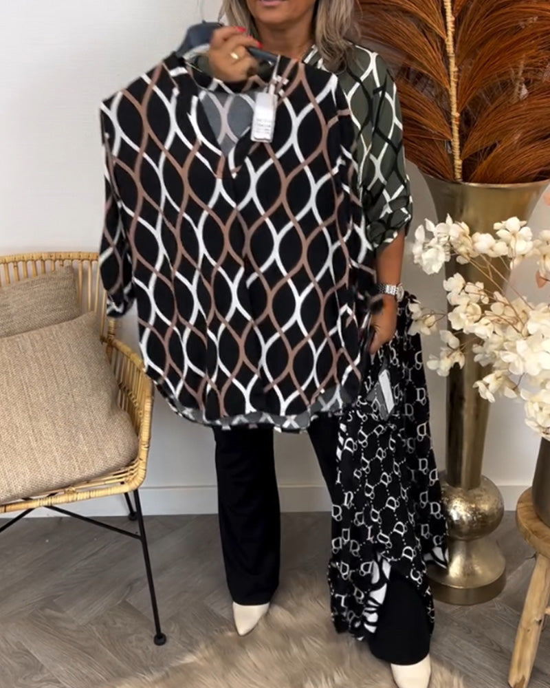 Zaniyah | lässige Bluse mit elegantem Muster