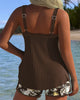 Yasmin | modischer zweiteiliger Strand-Tankini mit Streifen