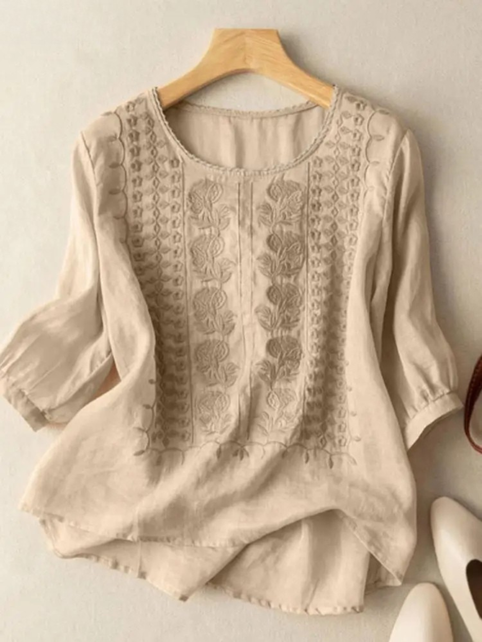 Constance | Stilvolle Bluse mit zarten Stickdetails