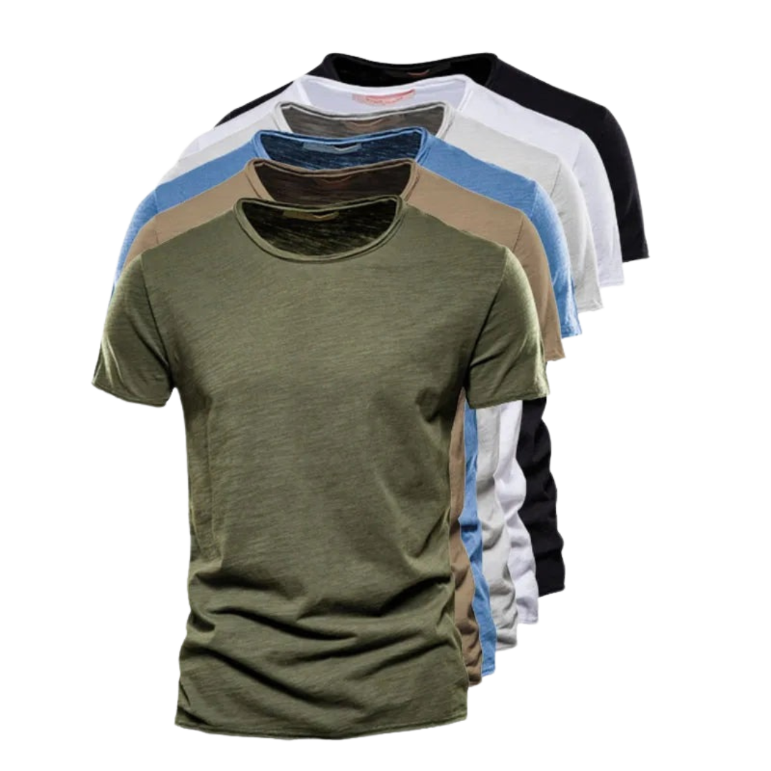 Julian™ | Klassisches T-Shirt - Denim Blau / S