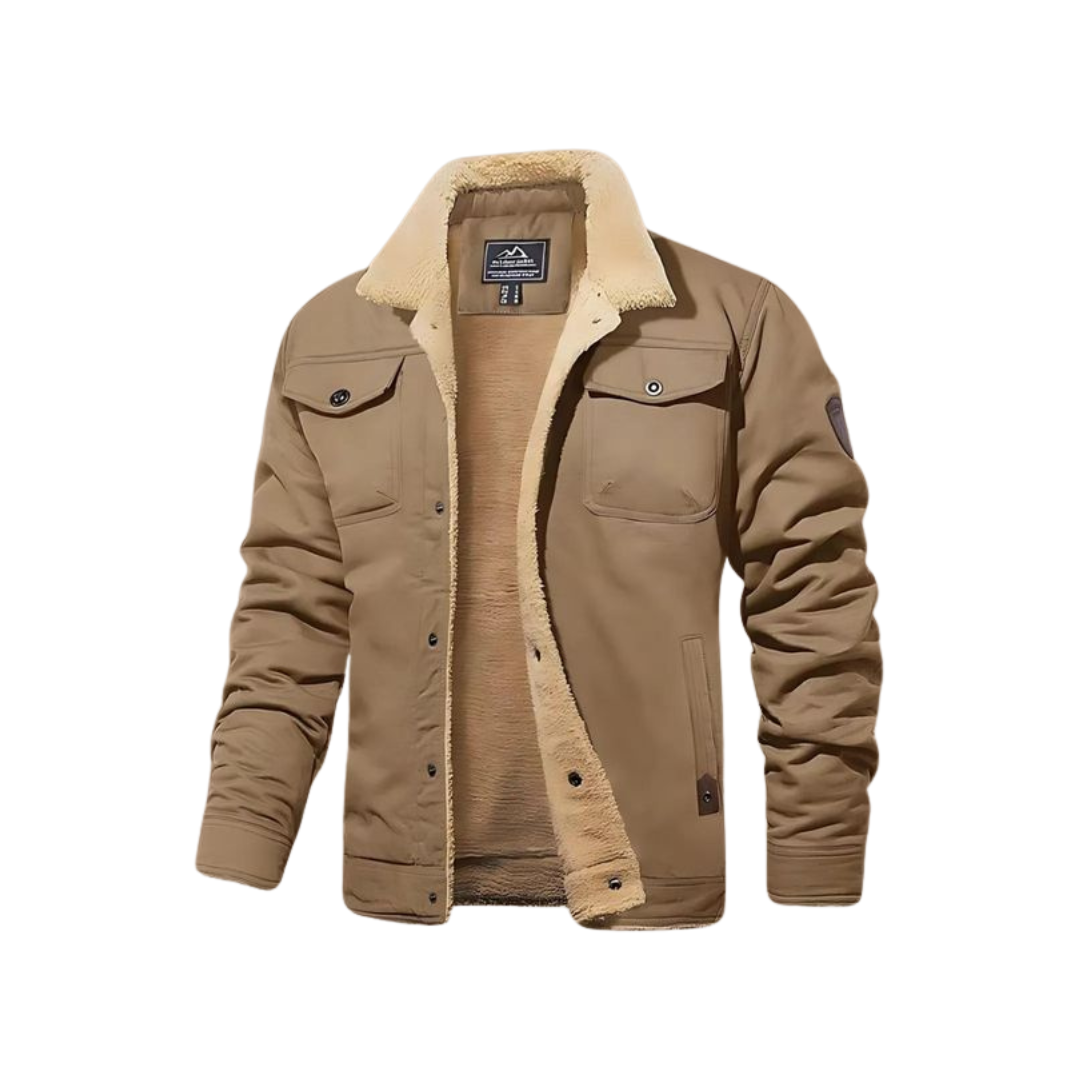 Jasper™ | Warme Bomberjacke - Khaki / S