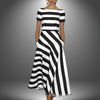 Elsie | Trägerlosen Kleid mit Linienmuster
