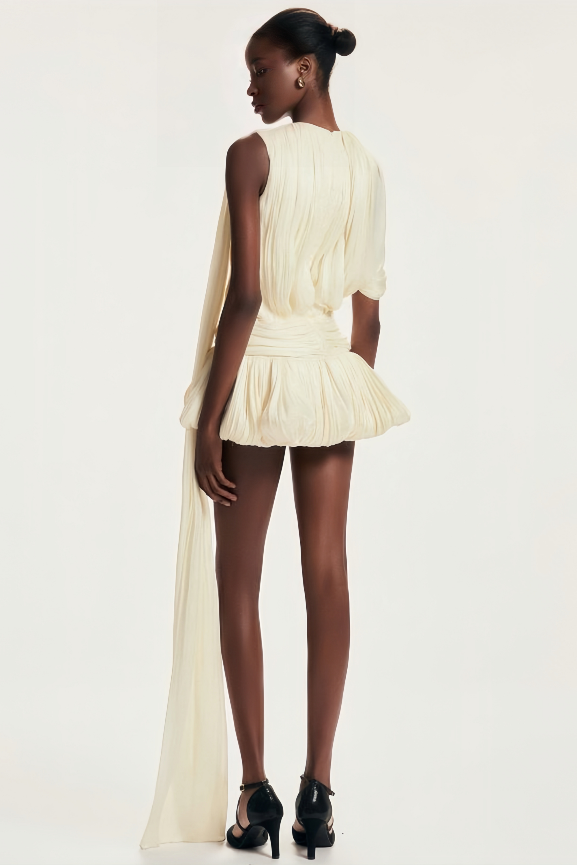 Cyriel | Drapiertes Minikleid mit Schleifenmuster