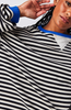 Luca | Gestreifter Pullover in Übergröße - Himmelblau / S