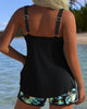 Yasmin | modischer zweiteiliger Strand-Tankini mit Streifen