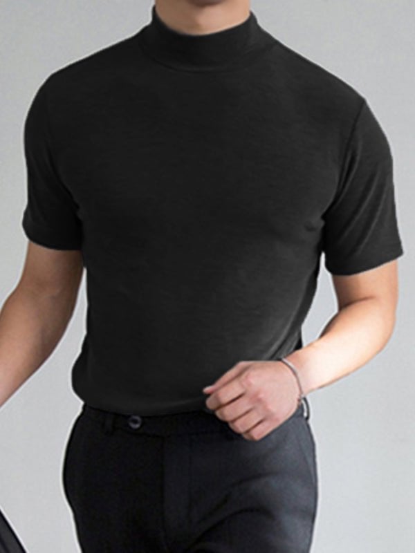 Conor | Figurbetontes High-Neck T-Shirt
