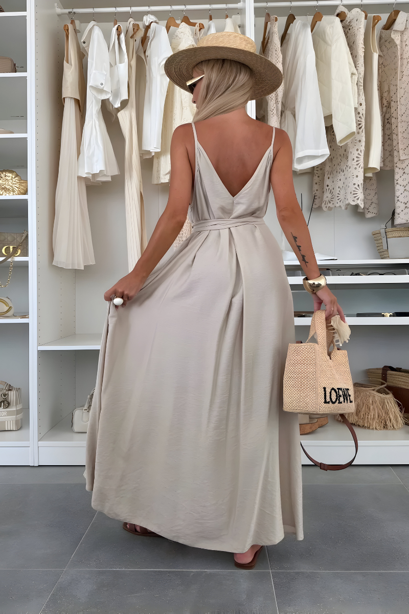 Cat | Fließendes Kleid mit Bindegürtel