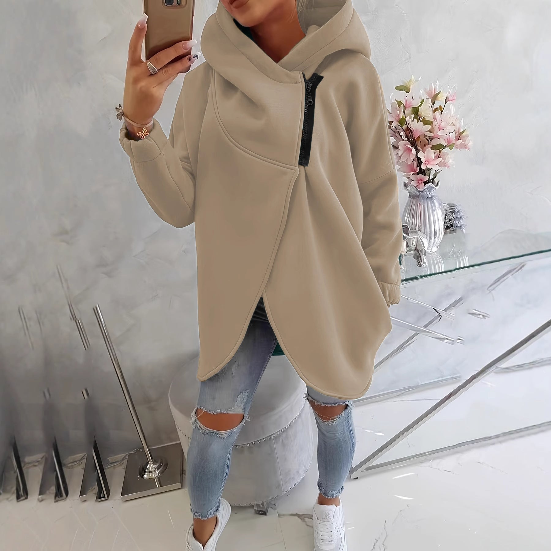 Alma | Hoodie für Damen, schlicht & bequem mit Tasche