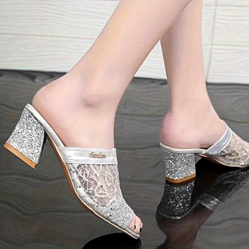 Dina | Funkelnde Sandalen mit edlen Pailletten