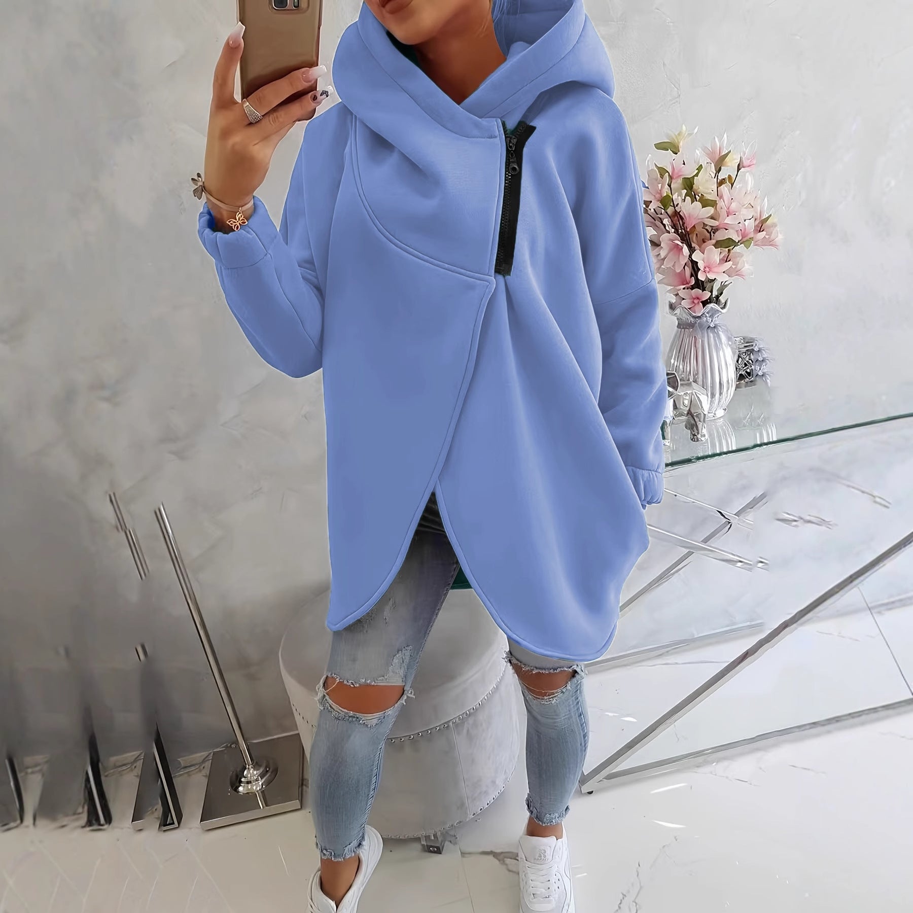 Alma | Hoodie für Damen, schlicht & bequem mit Tasche
