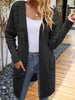 Isabell | Damen-Cardigan mit Taschen - Dunkelgrau / S